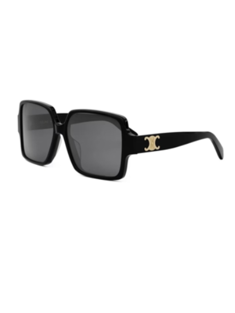 Celine Cl40316u 01a 60 Acetate Shiny Black Gray Sunglasses Cl40316u